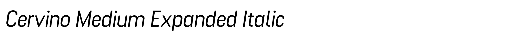 Cervino Medium Expanded Italic image